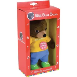 Petit Ours brun peluche musicale 21cm