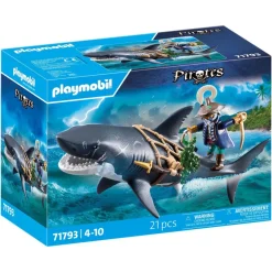 Pirate et requin avec mâchoire articulée PLAYMOBIL Pirates 71793