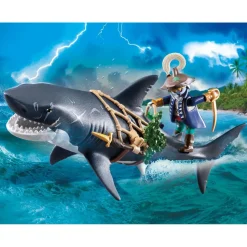 Pirate et requin avec mâchoire articulée PLAYMOBIL Pirates 71793