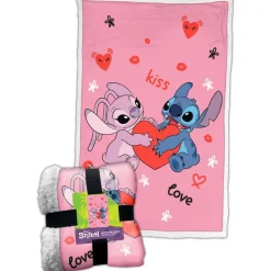 Plaid sherpa Stitch et Angel Kiss Love Pink