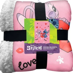 Plaid sherpa Stitch et Angel Kiss Love Pink