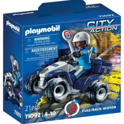 Playmobil - City Action, Policier Et Quad Avec Moteur De Rétro-friction