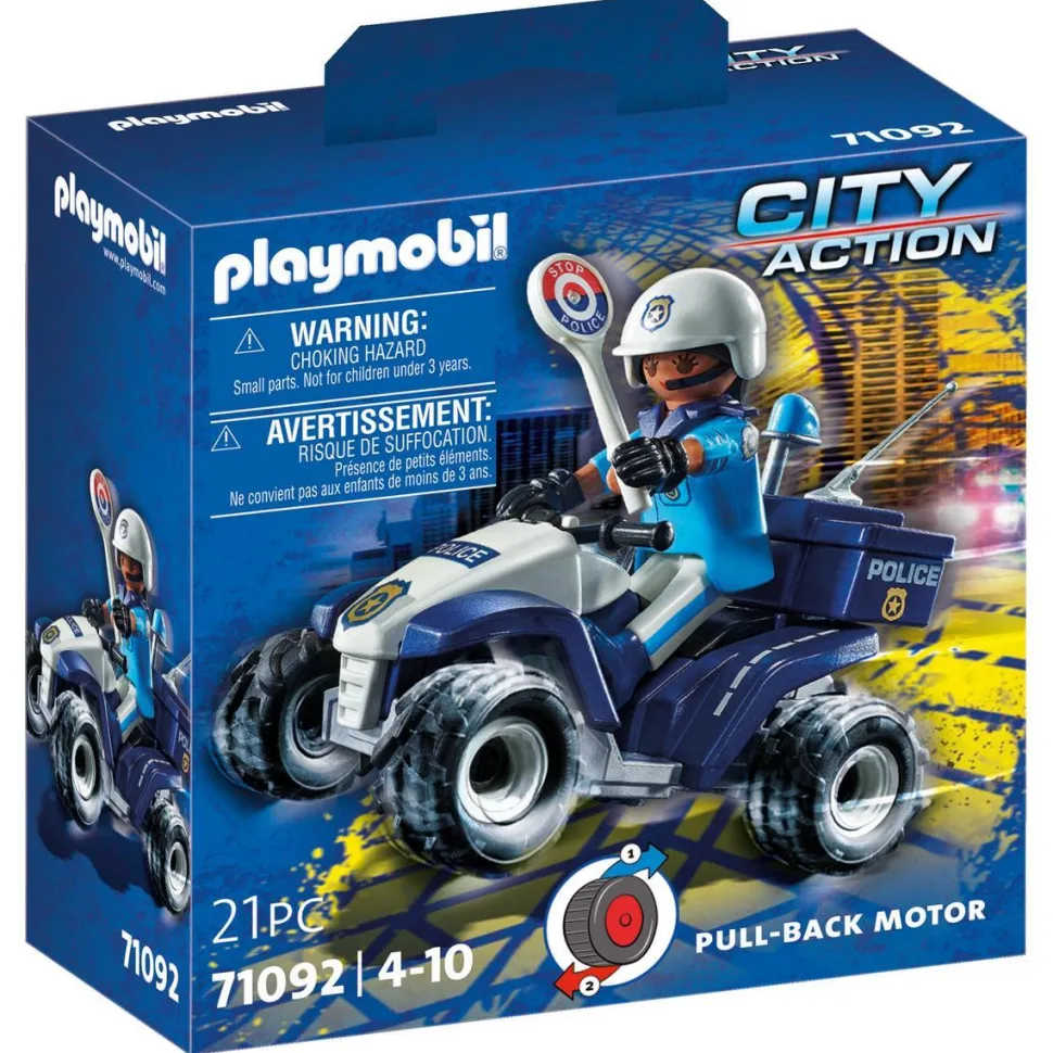 Playmobil - City Action, Policier Et Quad Avec Moteur De Rétro-friction