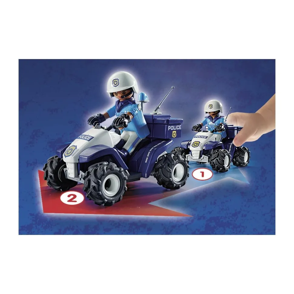 Playmobil - City Action, Policier Et Quad Avec Moteur De Rétro-friction