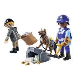 Policier avec chien de recherche et voleur PLAYMOBIL ACTION HEROES 71731