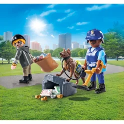 Policier avec chien de recherche et voleur PLAYMOBIL ACTION HEROES 71731