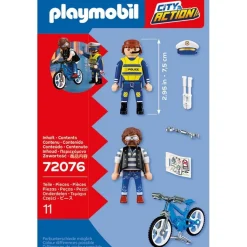 Policier et voleur de vélo - Playmobil City Action 72076