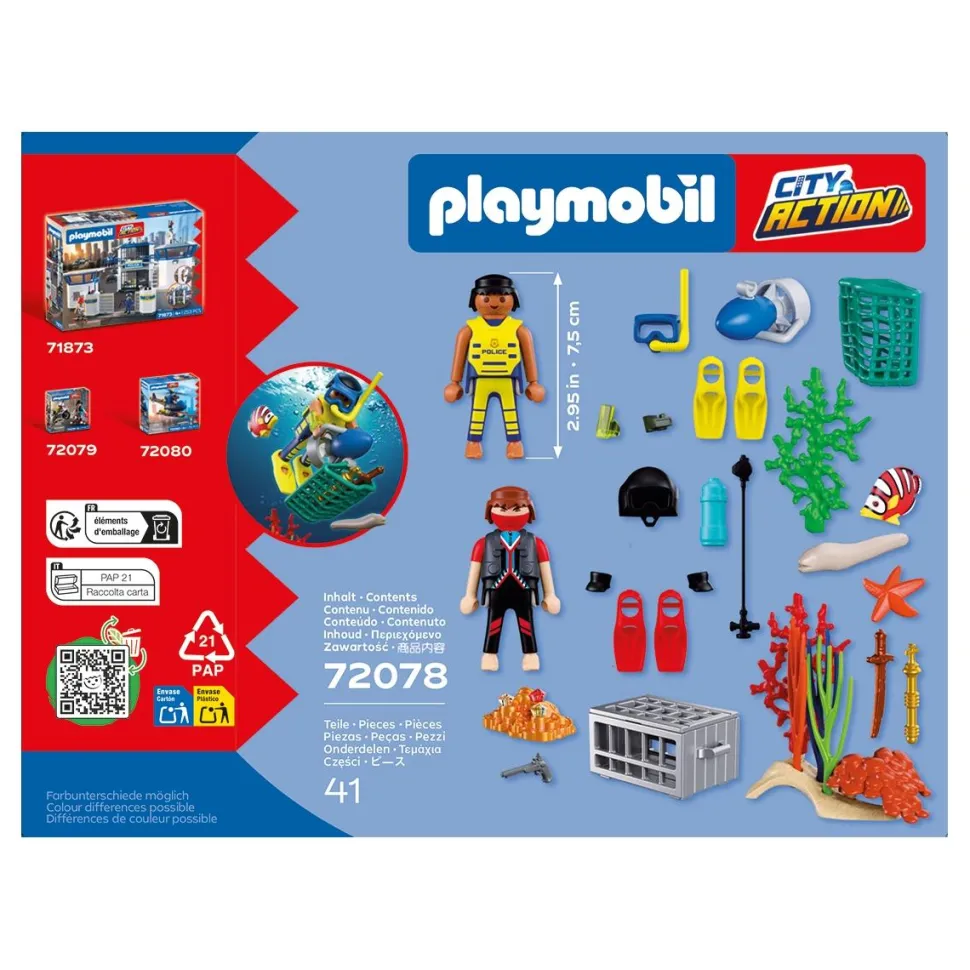 Policiers plongeurs et trésor - Playmobil City Action 72078
