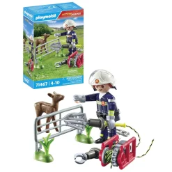 Pompier avec faon à sauver Playmobil Action heroes 71467