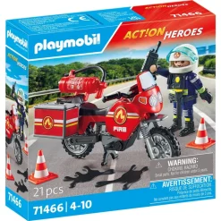 Pompier et moto Playmobil Action heroes 71466