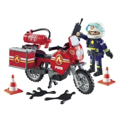 Pompier et moto Playmobil Action heroes 71466