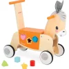 Porteur en bois Ane avec boite à forme
