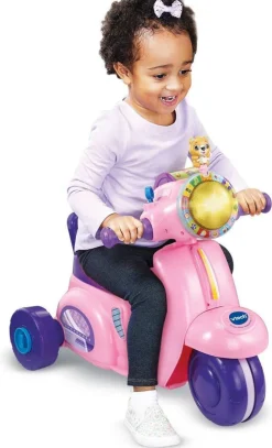 Porteur Scooter Interactif rose 3 en 1