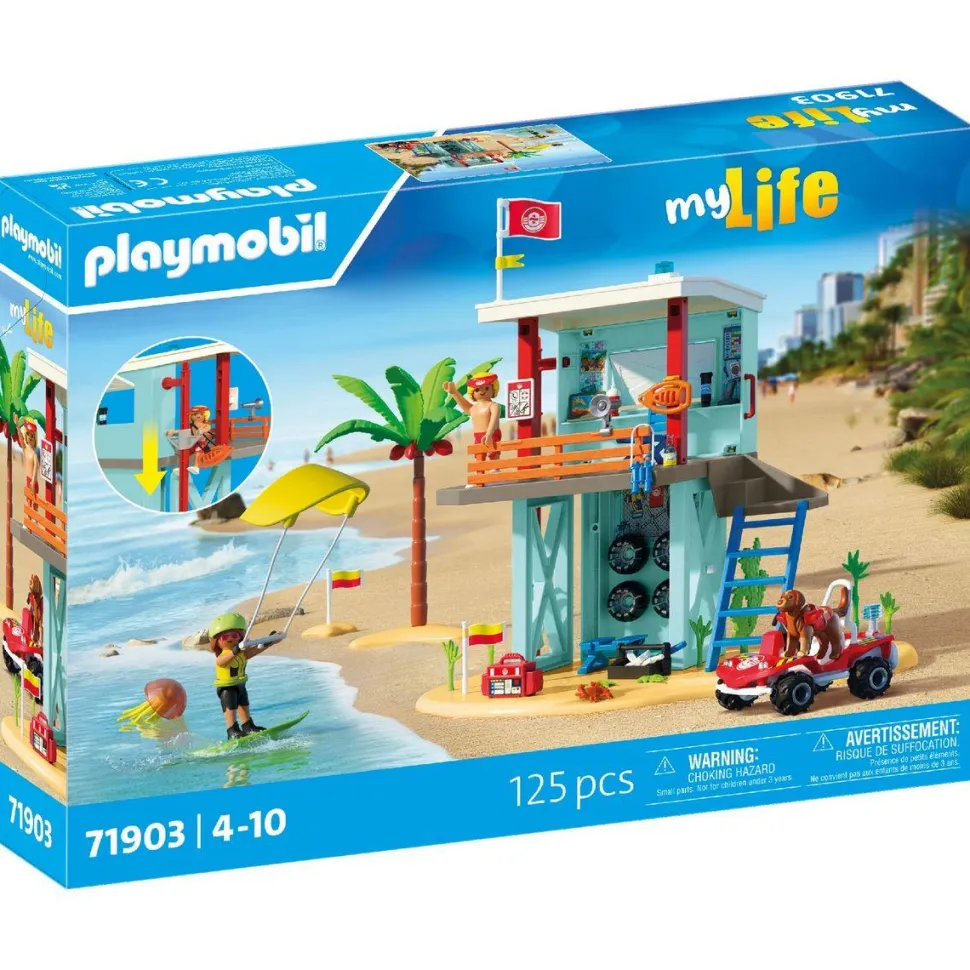 Poste de secours et voiturette de plage Playmobil My Life 71903