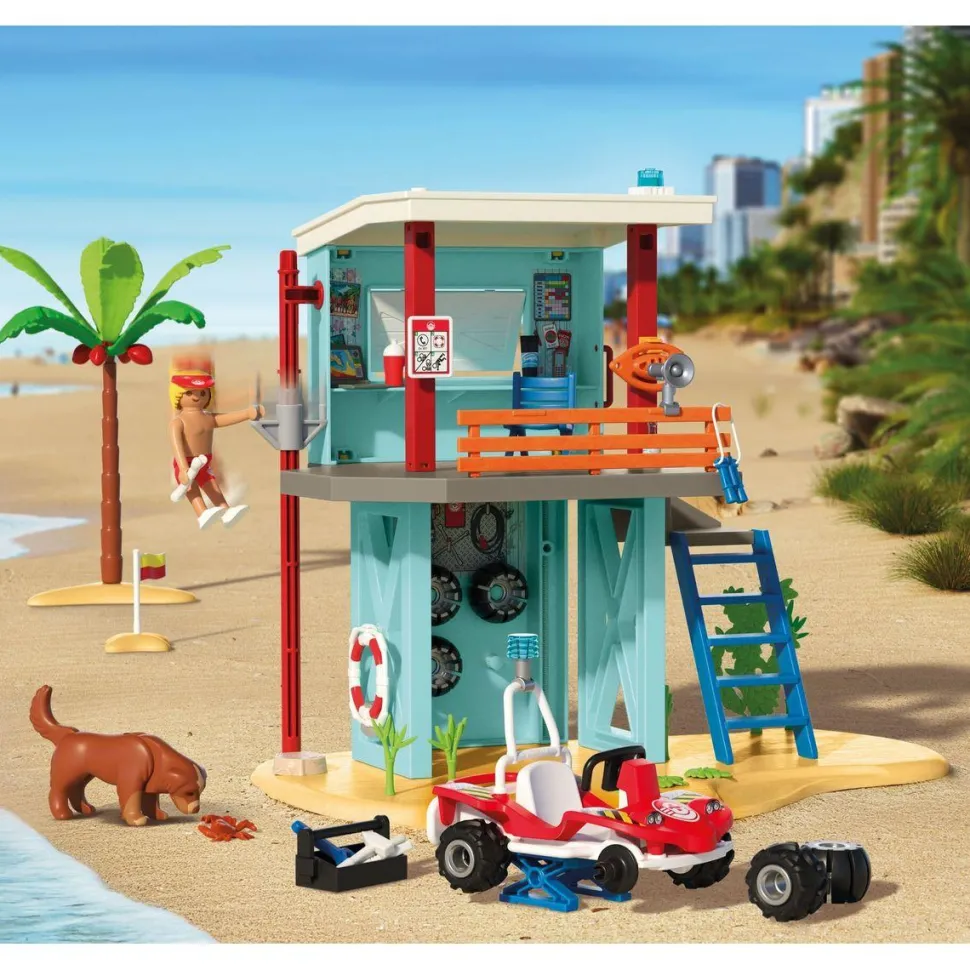 Poste de secours et voiturette de plage Playmobil My Life 71903