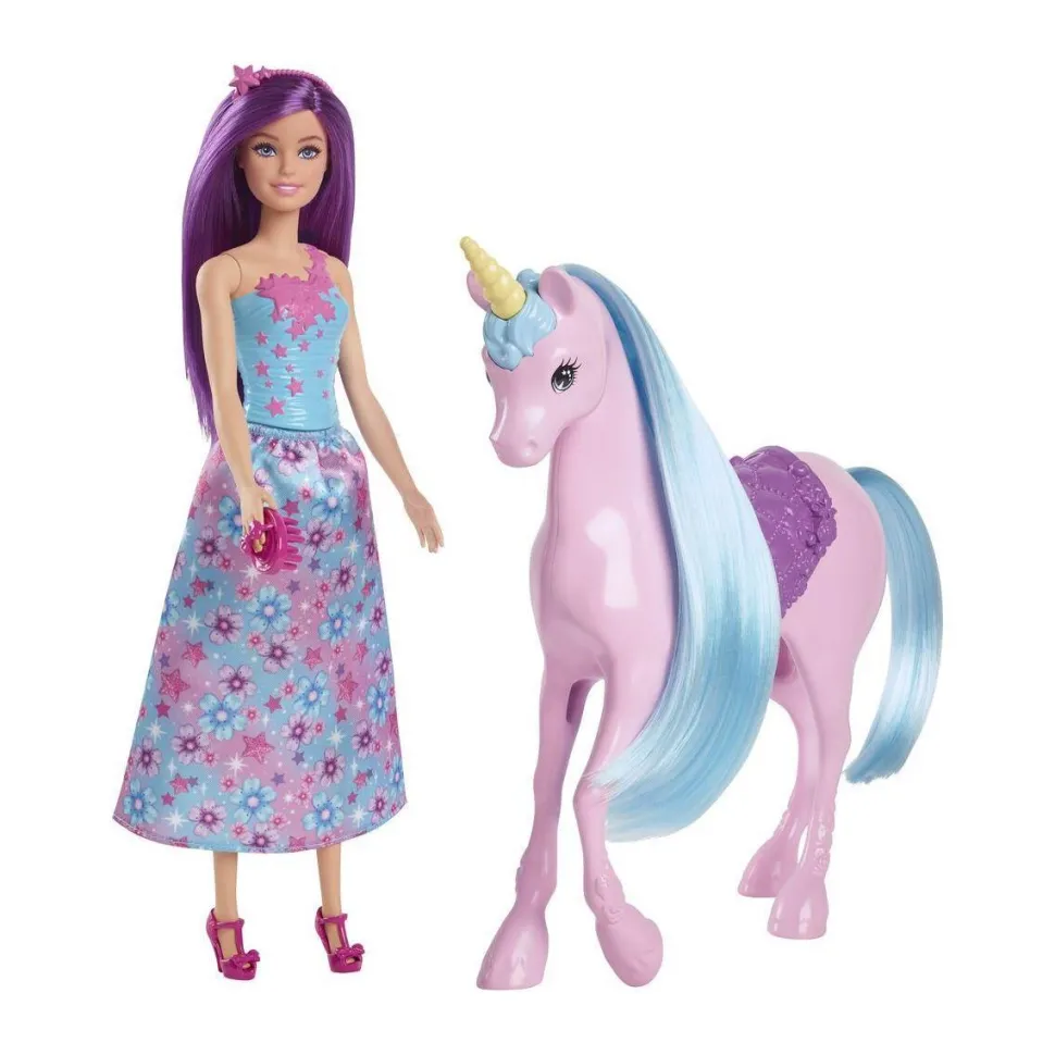 Poupée Barbie et sa licorne