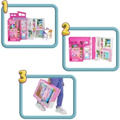 Poupée Barbie maison de vacances à emporter