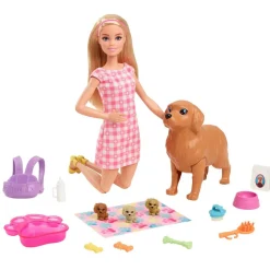 Poupée Barbie naissance des chiots
