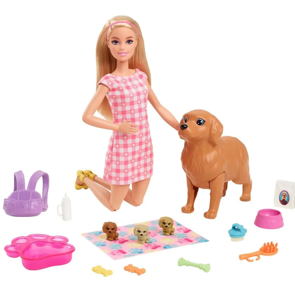 Poupée Barbie naissance des chiots