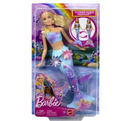 Poupée Barbie Sirène fleurs magiques blonde