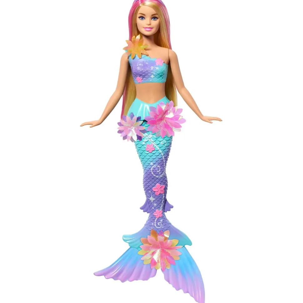 Poupée Barbie Sirène fleurs magiques blonde