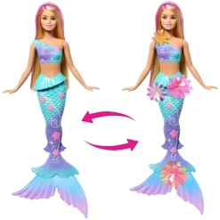 Poupée Barbie Sirène fleurs magiques blonde