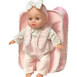 Poupée 30cm et sac à dos porte-bébé