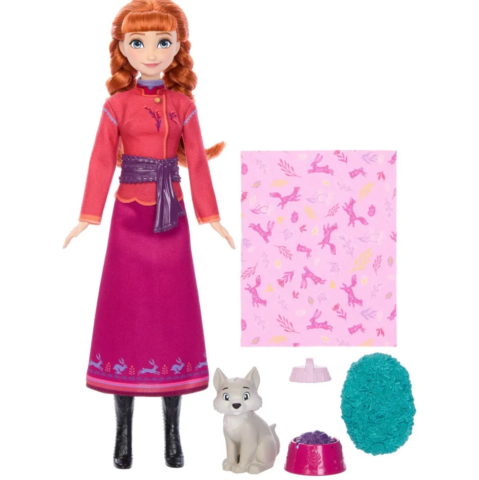 Poupée mannequin Anna et le louveteau - La Reine des Neiges