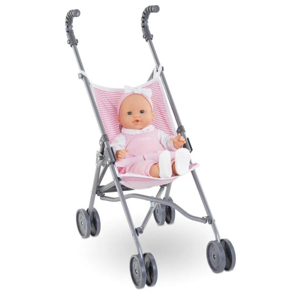 Poussette canne rose