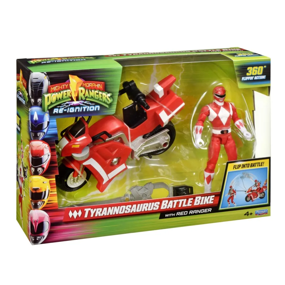 Power Ranger Re-ignitions Moto tyrannosaurus et Ranger rouge