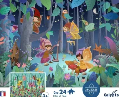 PUZZLE 24 PCS X 2 ELFES ET FEES