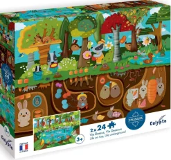PUZZLE 24 PCS X2 VIE DESSUS/DESSOUS