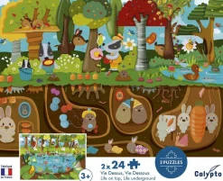 PUZZLE 24 PCS X2 VIE DESSUS/DESSOUS