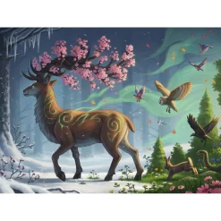 Puzzle 1000 pièces Le cerf du Printemps