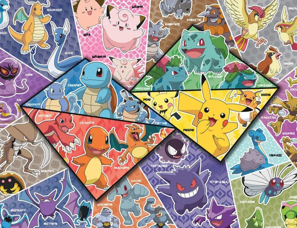 Puzzle 2000 pièces Les 16 types de Pokémon - Collection Mes Héros Nathan