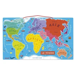 Puzzle 92 pièces magnétique du monde