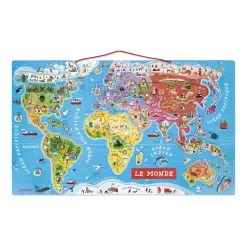 Puzzle 92 pièces magnétique du monde