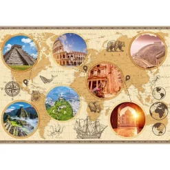 Puzzle 3000 pièces Merveilles du monde moderne - Collection évasion Nathan