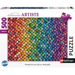Puzzle 500 pièces Poiskaii Arc-en-ciel par Maluzelle - Collection artiste Nathan