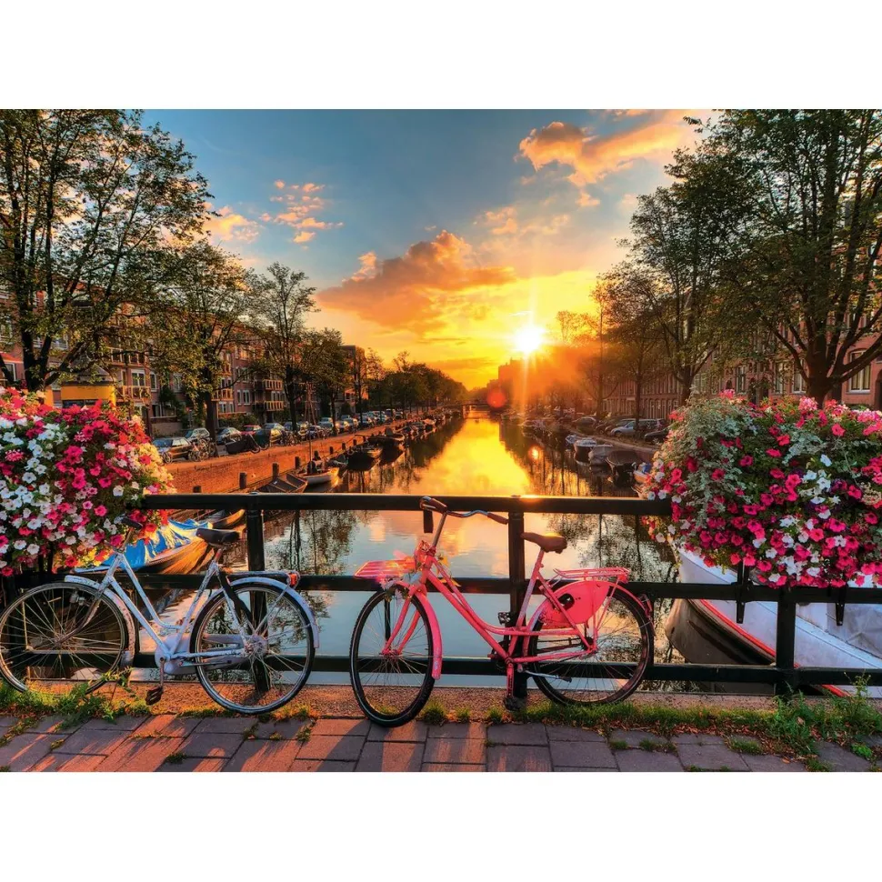 Puzzle 1000 pièces Ravensburger - Amsterdam à vélo