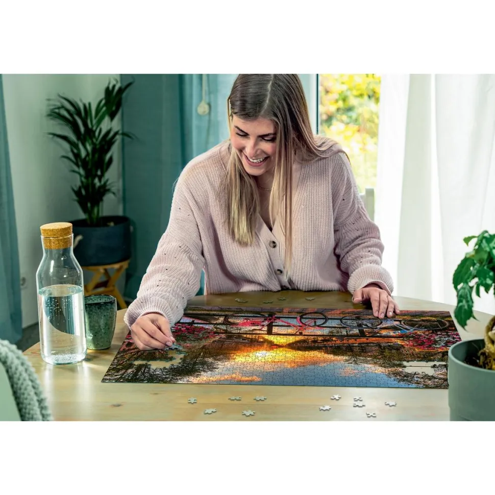 Puzzle 1000 pièces Ravensburger - Amsterdam à vélo
