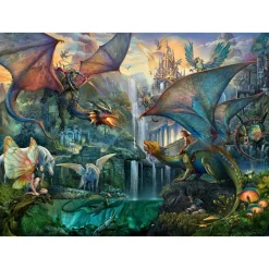 Puzzle 9000 pièces Ravensburger Forêt magique et dragons