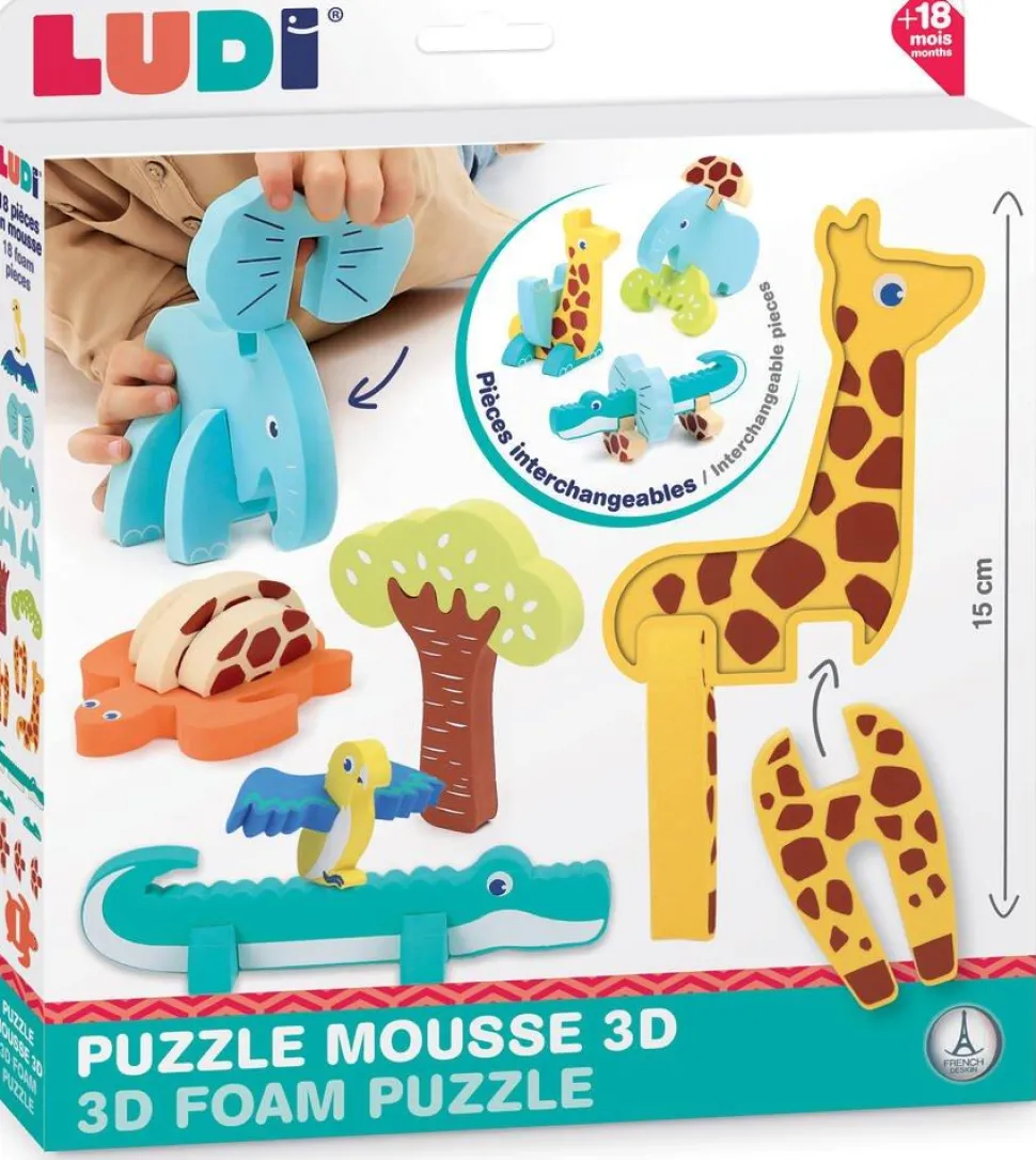 Puzzle 3D animaux en mousse