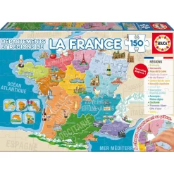 Puzzle Educa Borras 150 Départements Et Régions De La France
