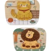 Puzzle en bois chat et lion
