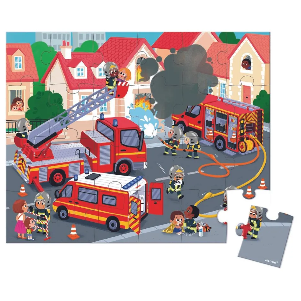 Puzzle pompiers 24 pièces