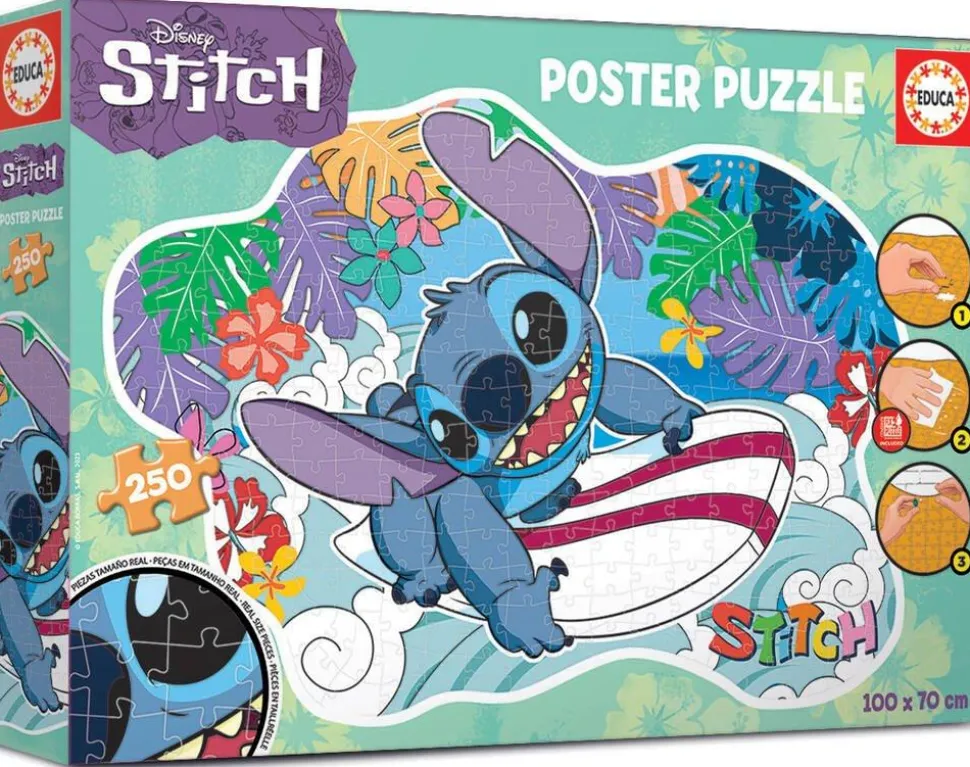 Puzzle Poster Stitch De 250 Pièces - Inclut Colle