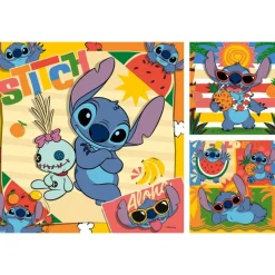 Puzzle 3x49 pièces - ALOHA ! Stitch