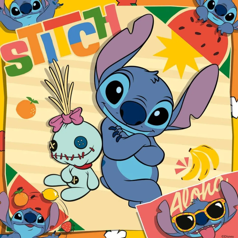 Puzzle 3x49 pièces - ALOHA ! Stitch