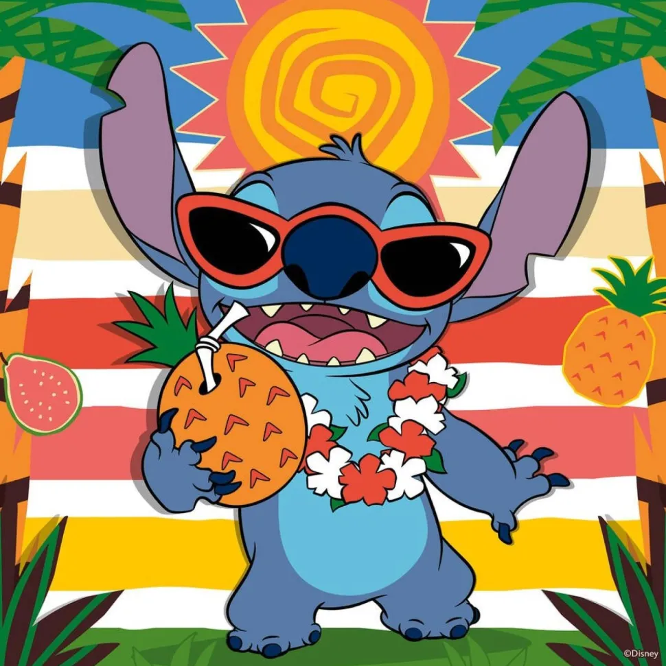 Puzzle 3x49 pièces - ALOHA ! Stitch